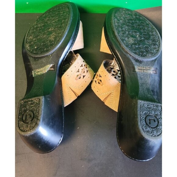 Rockport Womens Slip on Suede Sandals Cutout Size 8 Very Good Condition - Picture 5 of 9